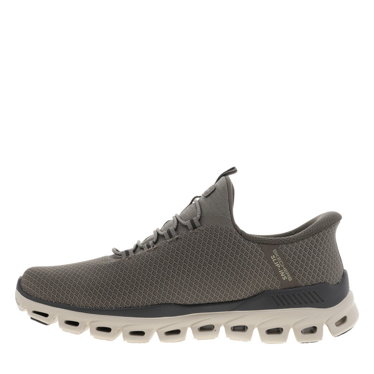 Baskets running brunes avec une semelle plate et une fermeture slip-on brun, SKECHERS