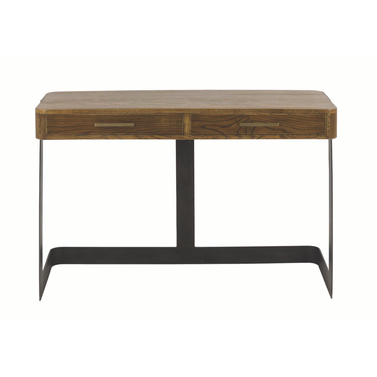 Bureau en métal et chêne massif SCARLETT bois clair, SIGNATURE