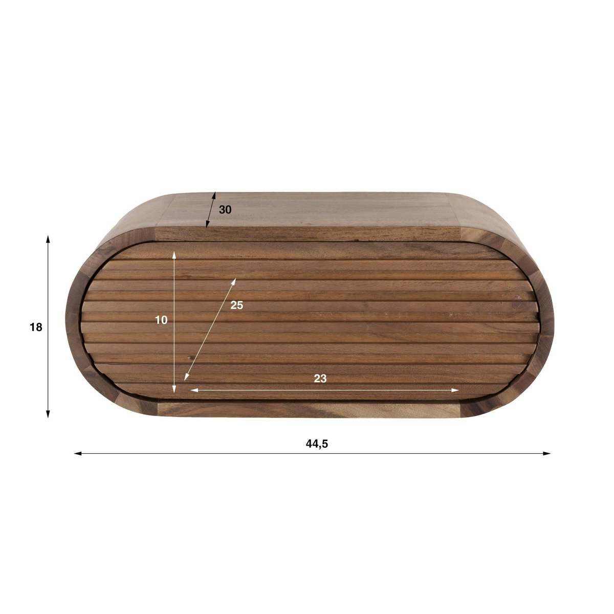 Table de chevet suspendue bois d'acacia foncé 1 tiroir NAKO marron, PIER IMPORT