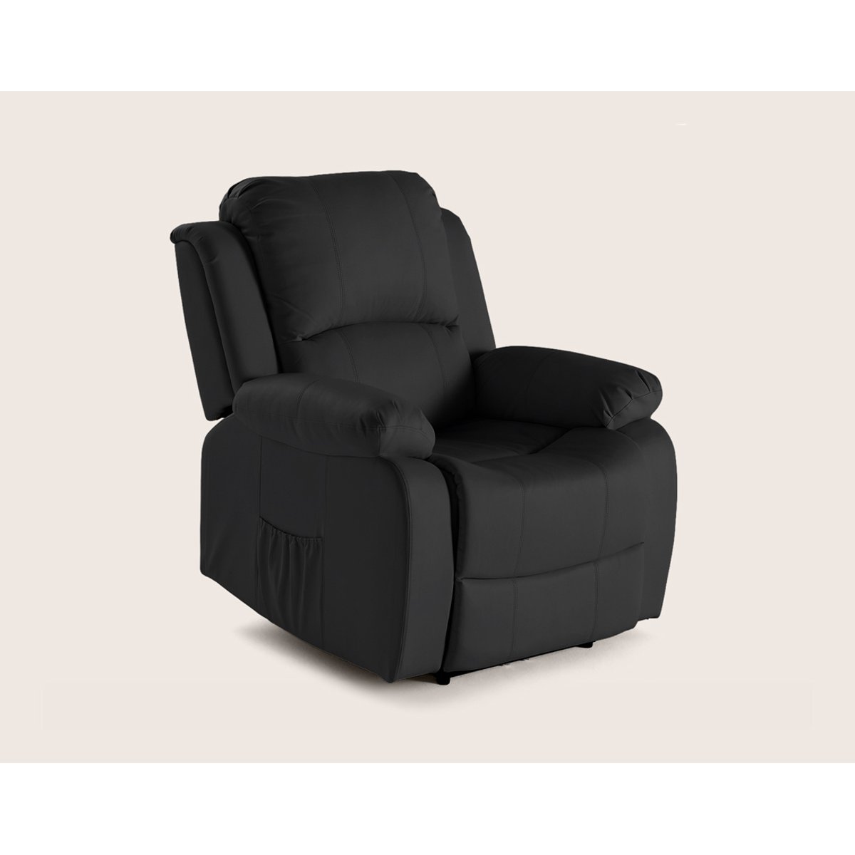 Fauteuil relax électrique en simili, ARMAND noir, BEST MOBILIER