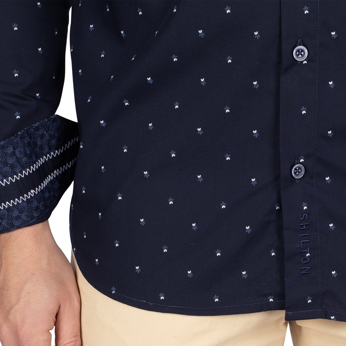 Chemise motifs à fleurs navy, SHILTON