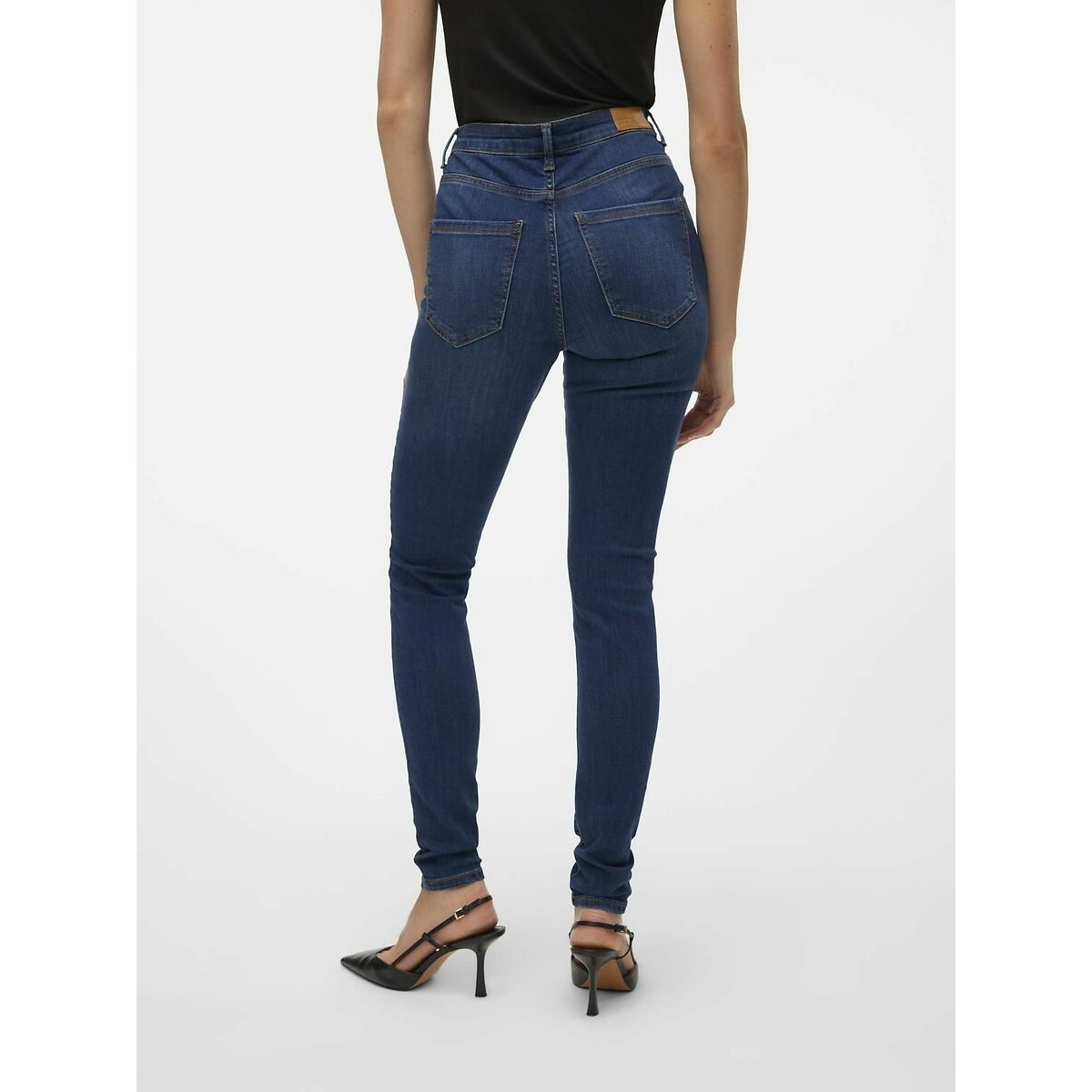 Jeans Skinny, cintura subida medium blue, VERO MODA