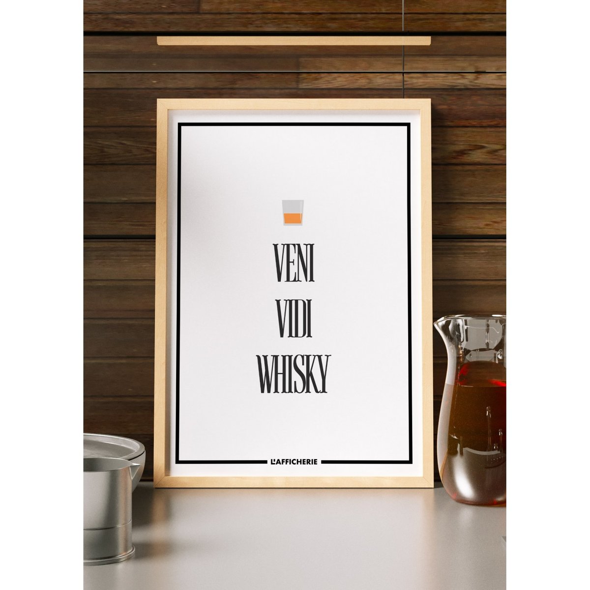 Affiche Veni Vidi Whisky blanc, L'AFFICHERIE