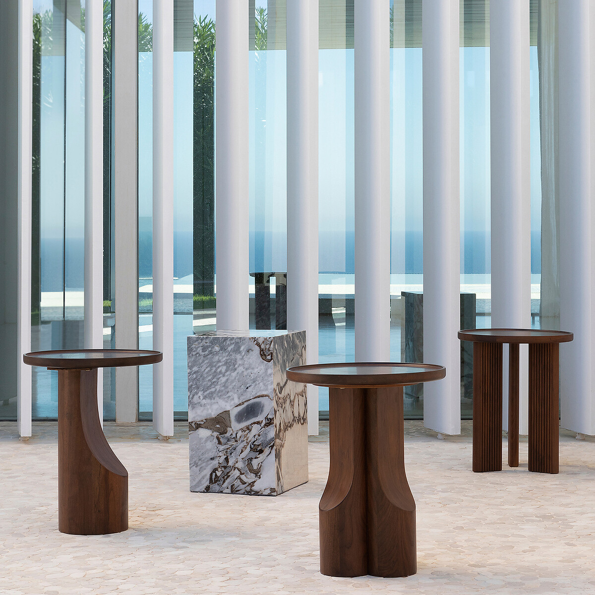 Diagil Round Walnut End Table walnut, AM.PM