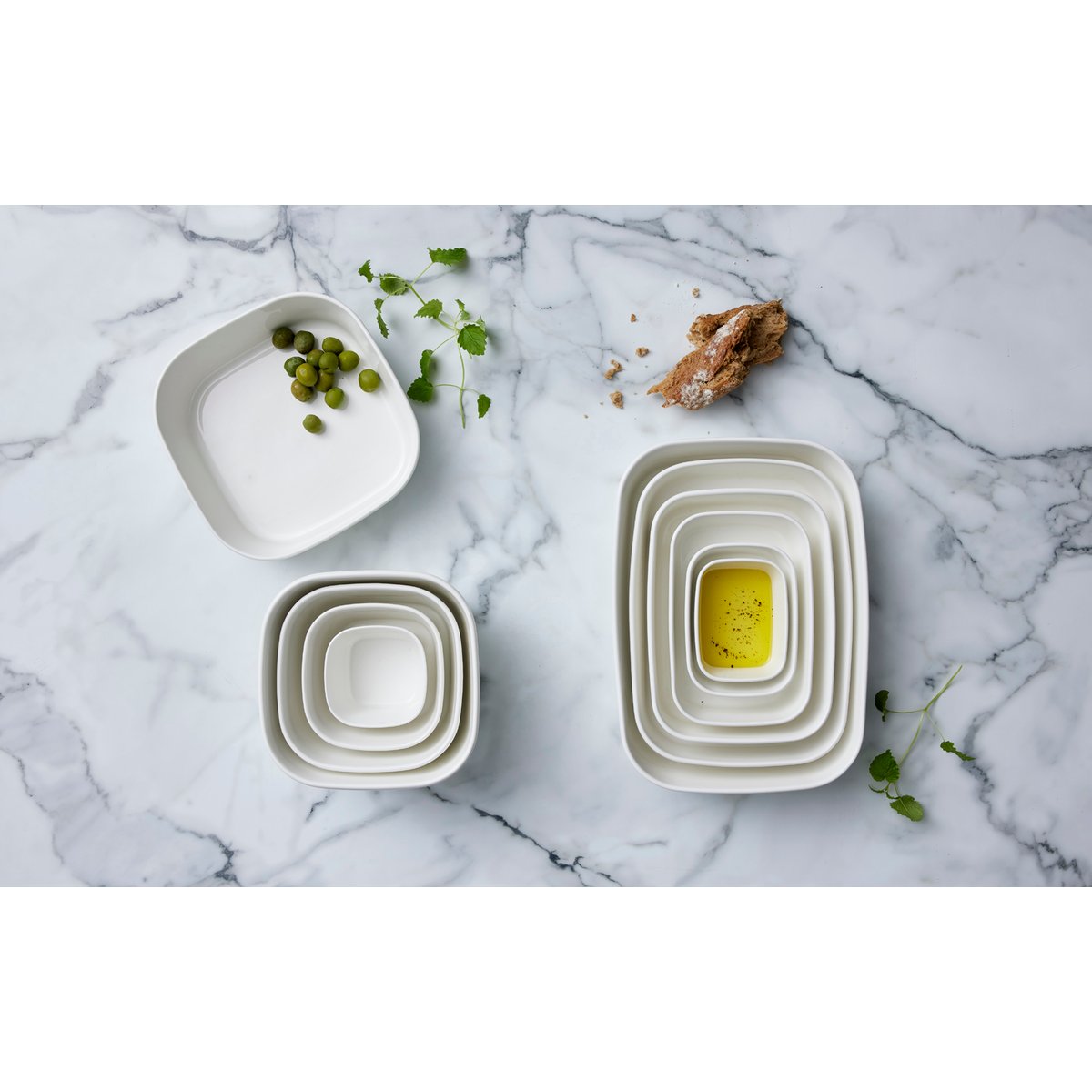 Plat de cuisson au four MODULA blanc, ROSTI