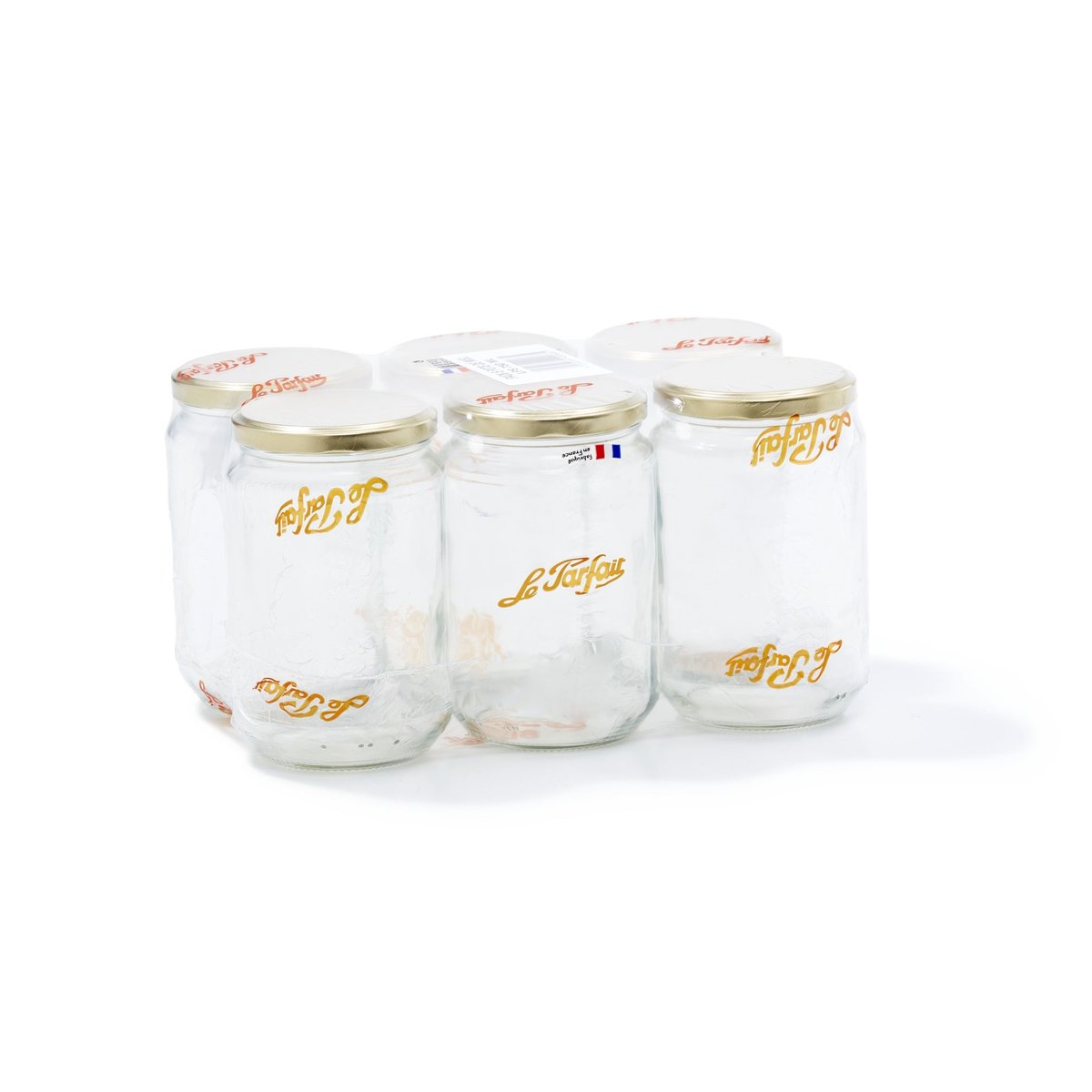Lot de 6 pots à miel 750ml, LE PARFAIT transparent, LE PARFAIT