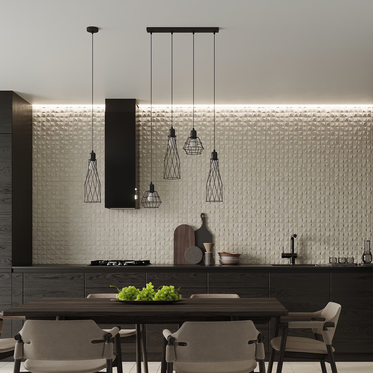 Applique Acier Noir E14 1 Suba noir, EDEN