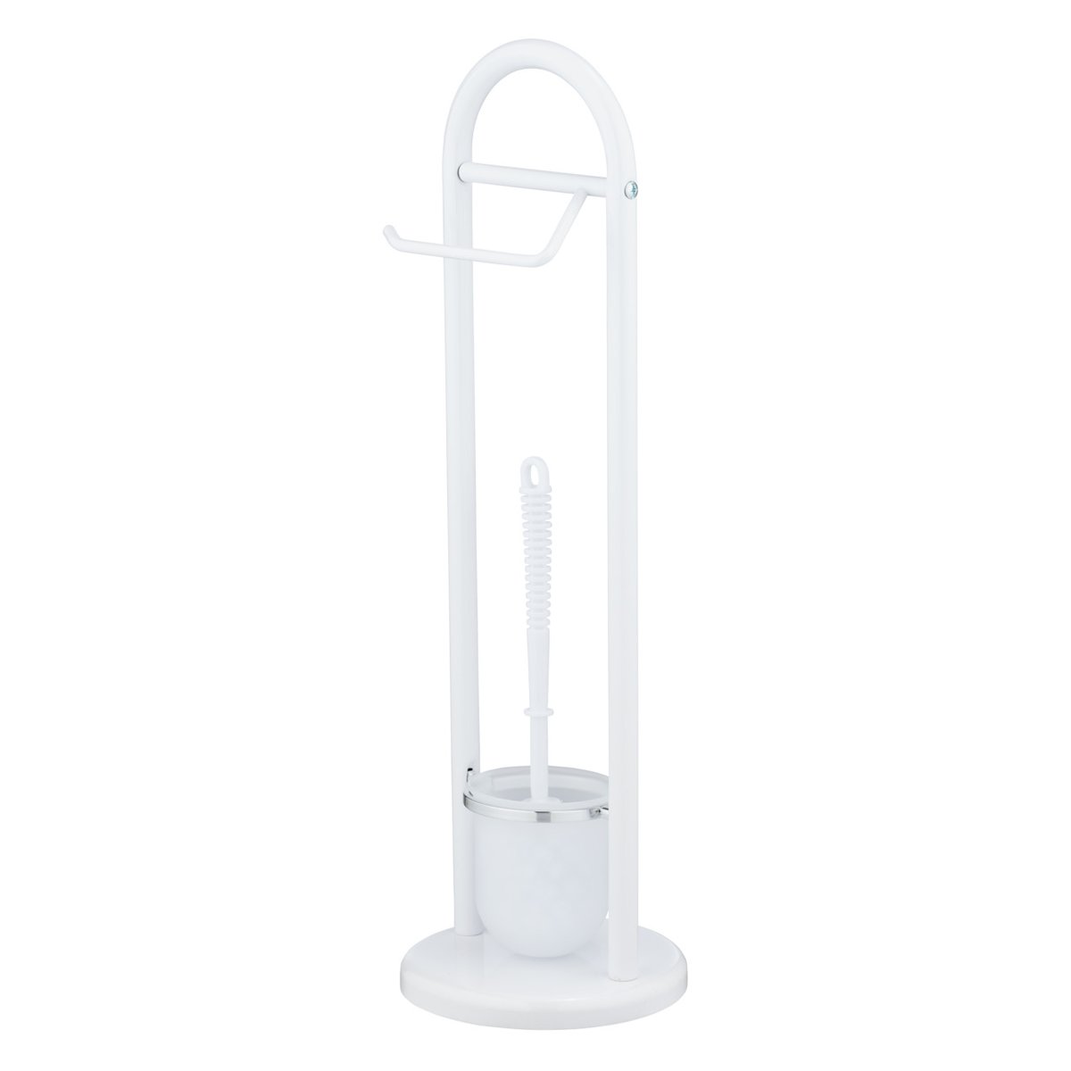 Serviteur WC porte papier et brosse WC SIENA blanc, WENKO