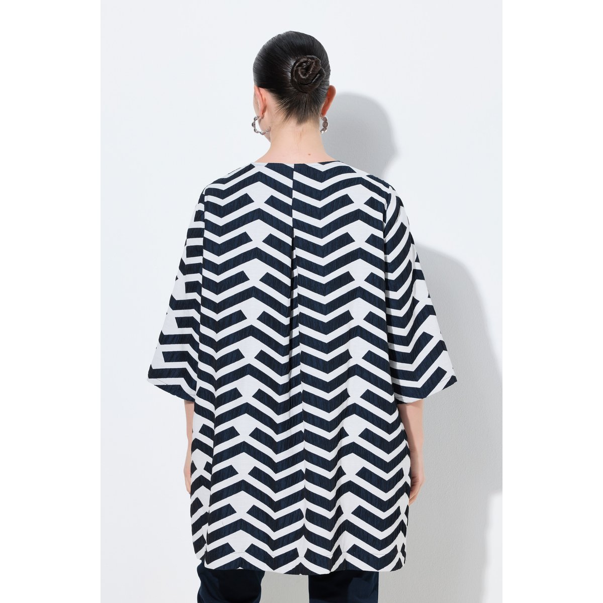 Veste manches longues et décolleté rond marine foncé, ULLA POPKEN
