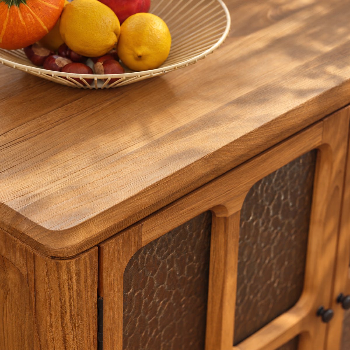 Buffet 2 portes en bois recyclé massif 90 cm VELDE couleur unique, BERAH GETAH