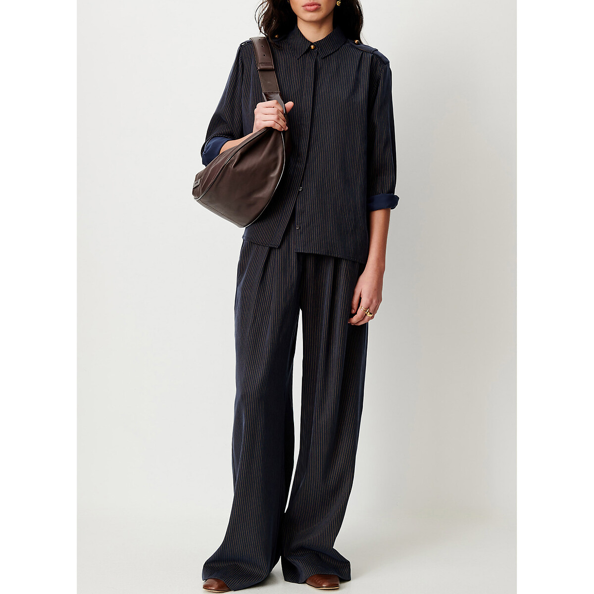 Ginnie Striped Long Sleeve Shirt navy, SESSUN