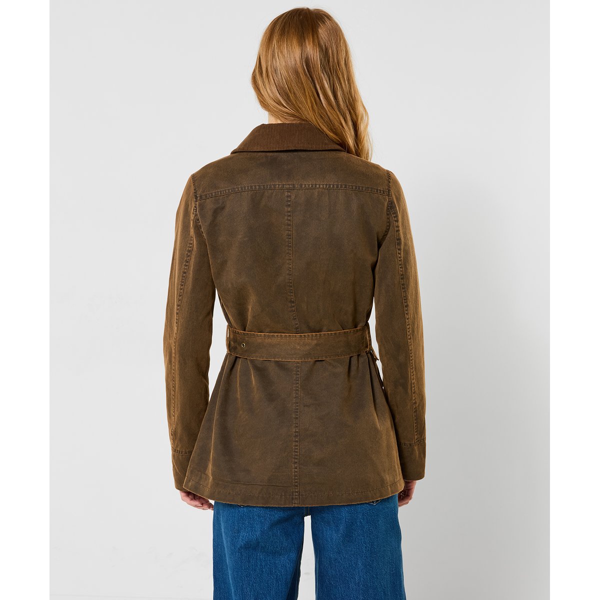 Remarquable Veste Cirée Ceinturée marron, JOE BROWNS