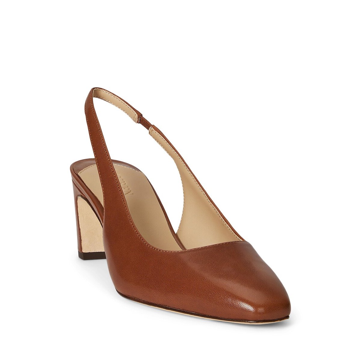 Klaire Leather Slingback Heels tan, LAUREN RALPH LAUREN