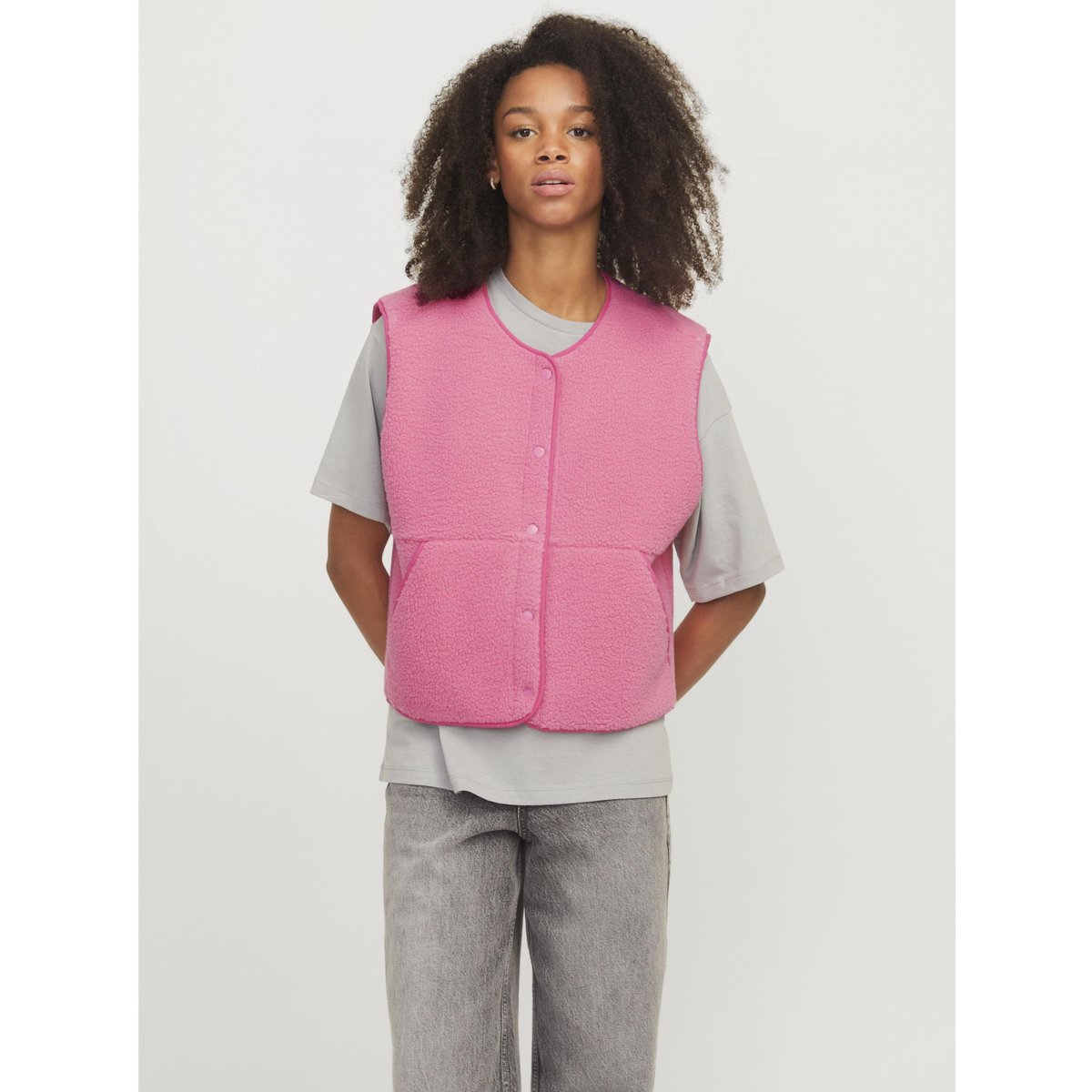 Gilet En Peluche rose - morning glory, JJXX