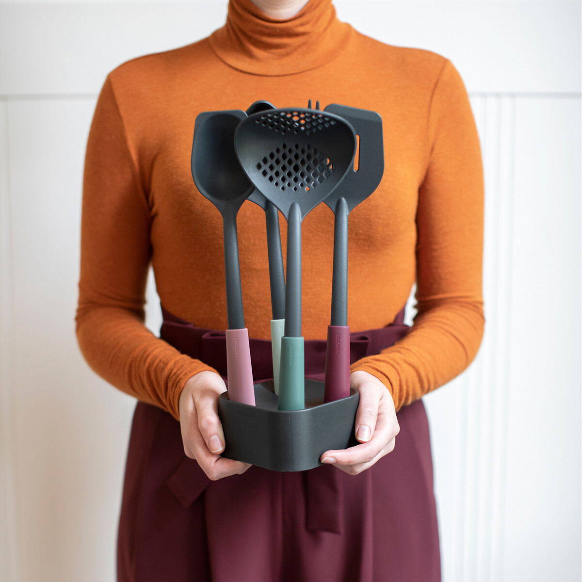 Kitchen Utensils Set plus Stand, TASTY+ multi-coloured, BRABANTIA