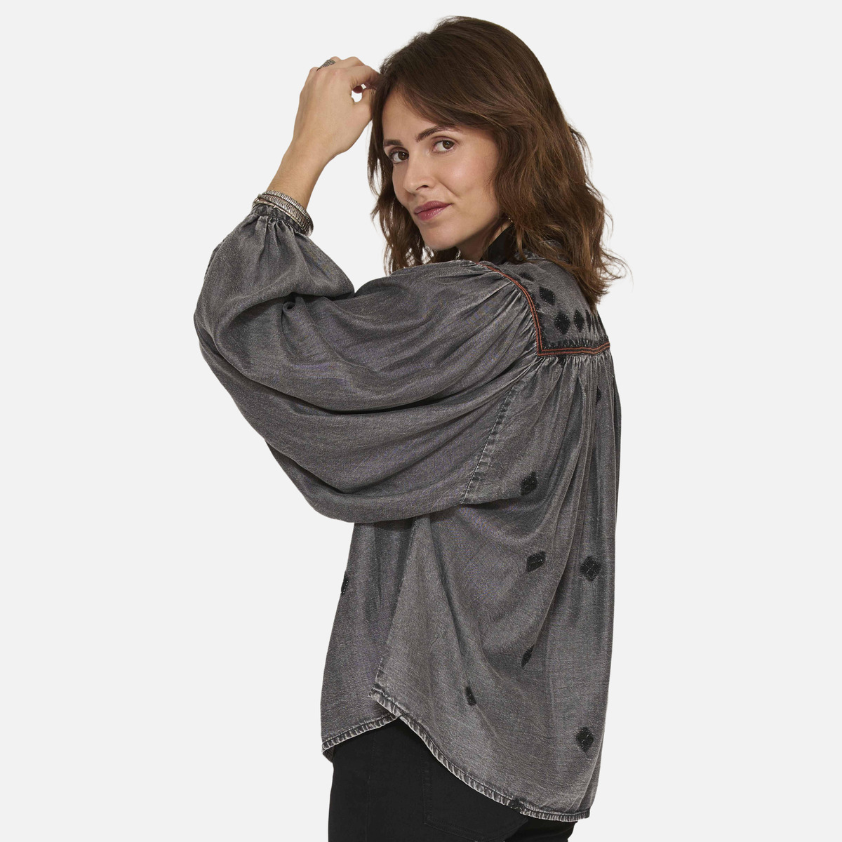 Blouse HUDA grey, MKT STUDIO
