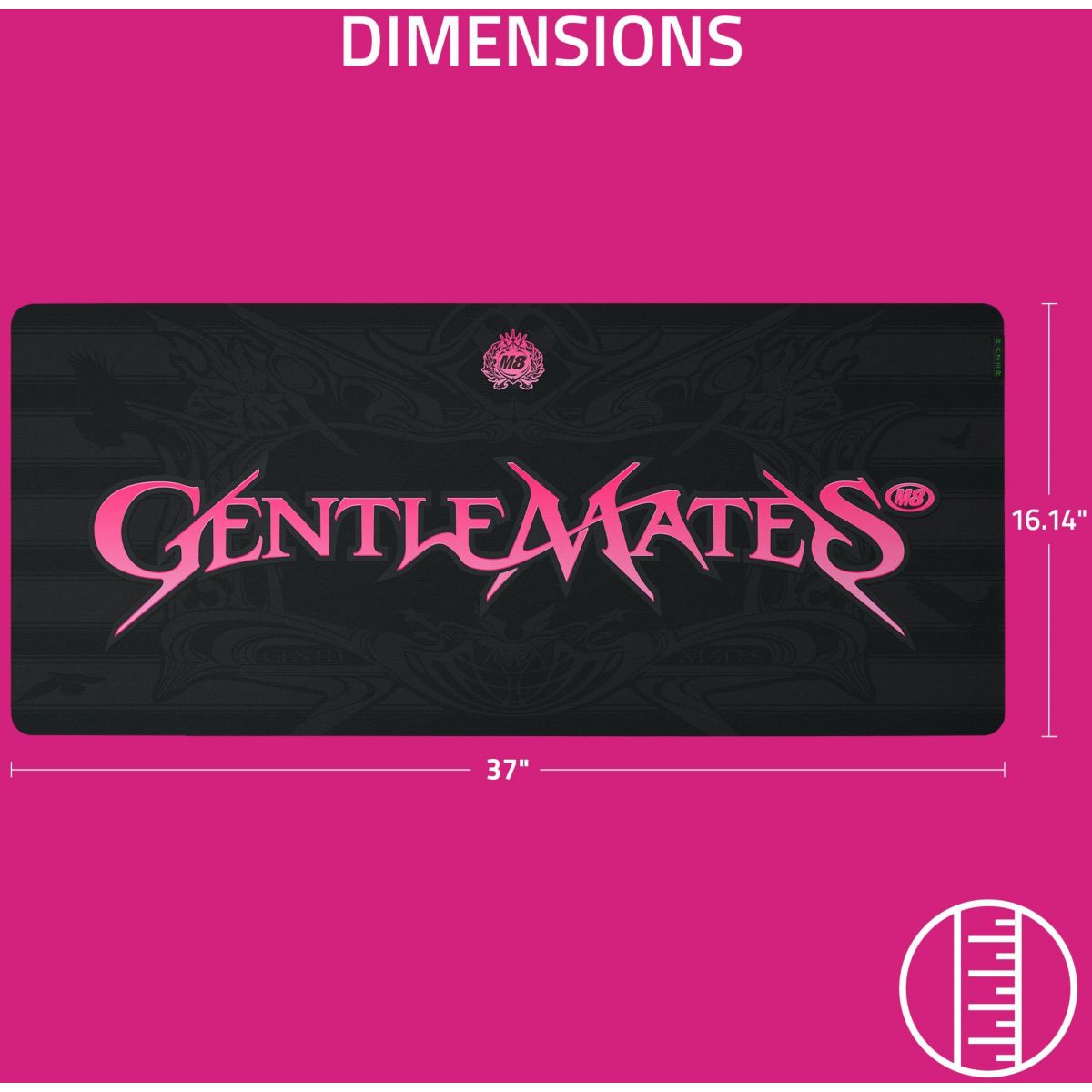 Tapis de souris GIGANTUS V2 XXL GENTLEMATES EDITION couleur unique, RAZER