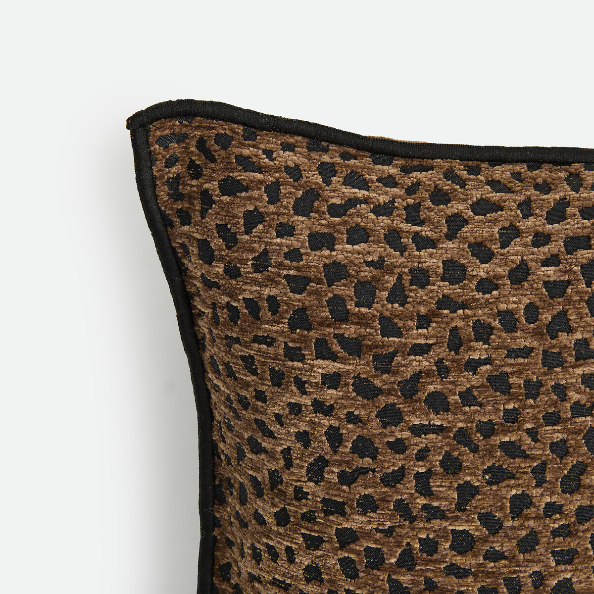 Housse de coussin rectangulaire, en velours ciselé, VOLUTA marron, LA REDOUTE INTERIEURS