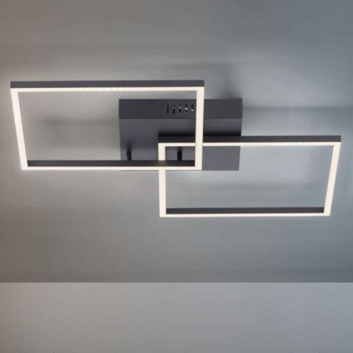 Plafonnier Led Iven Noir Dimmable Et Cct noir, MILLUMINE