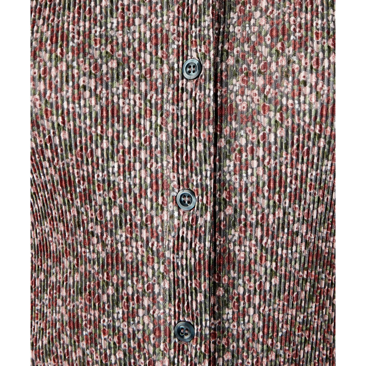 Chemisier plissé manches 3/4 gris fleuri, DAMART