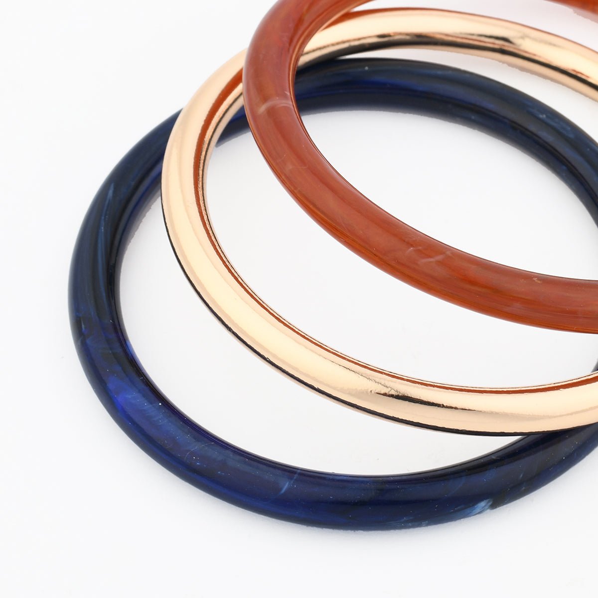 Set de 3 joncs bleu, marron et doré bleu, BALABOOSTE