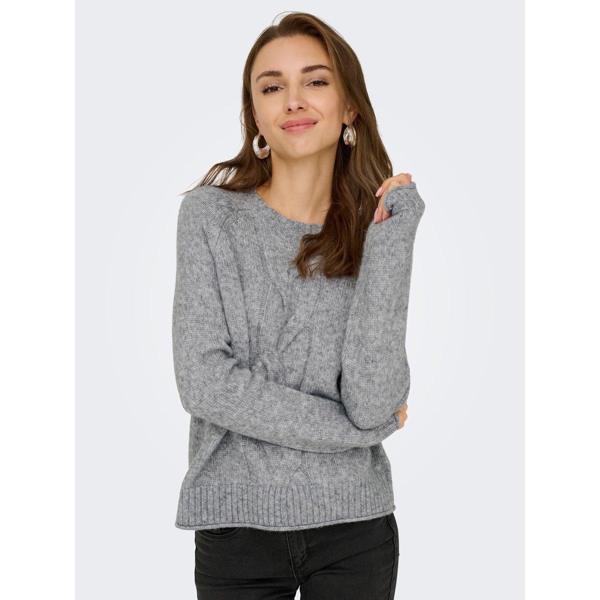 Pull En Maille medium grey melange 1, JDY