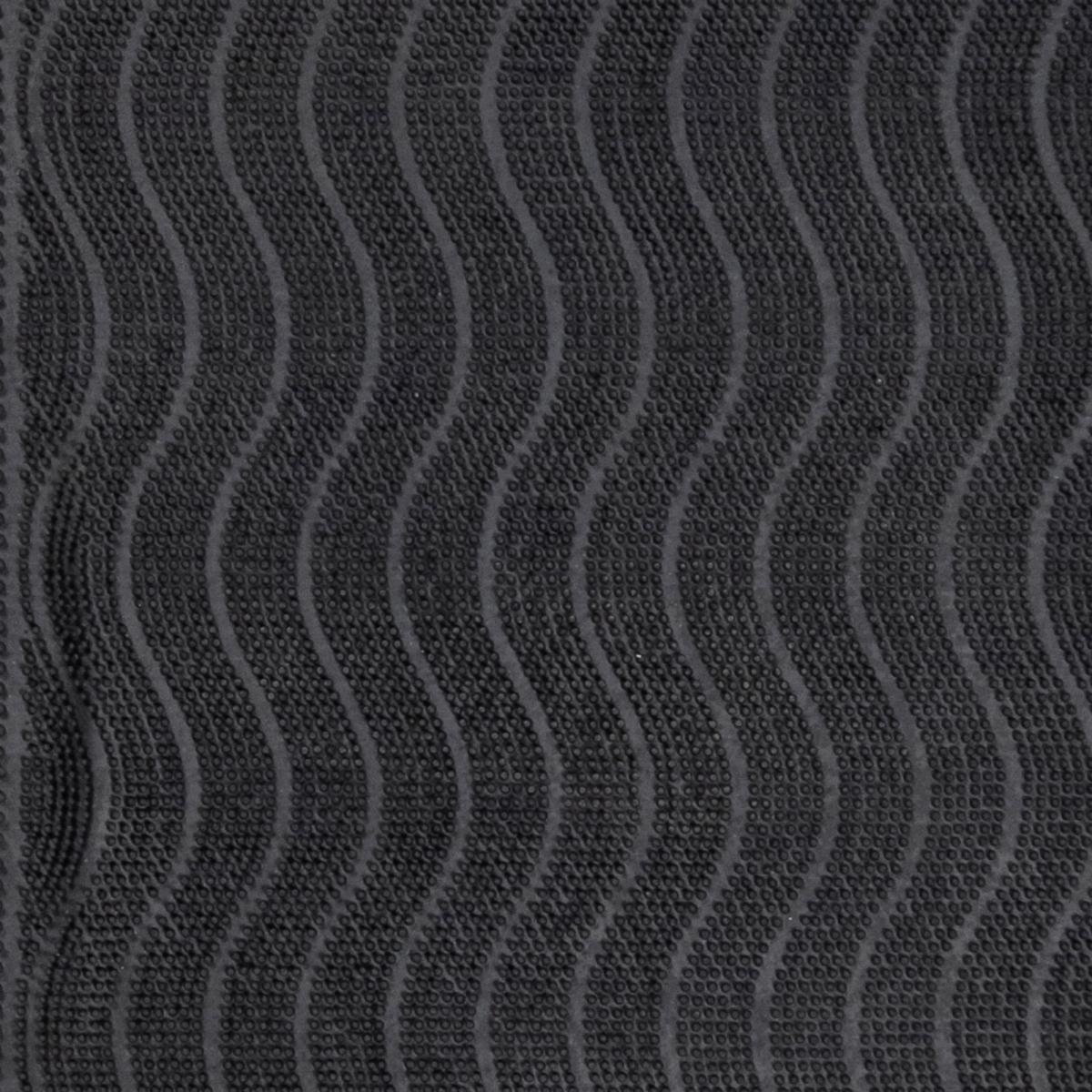 Paillasson géométrique en vagues, kilim tissé naturel, VAGUE P gris, blanc, UN AMOUR DE TAPIS