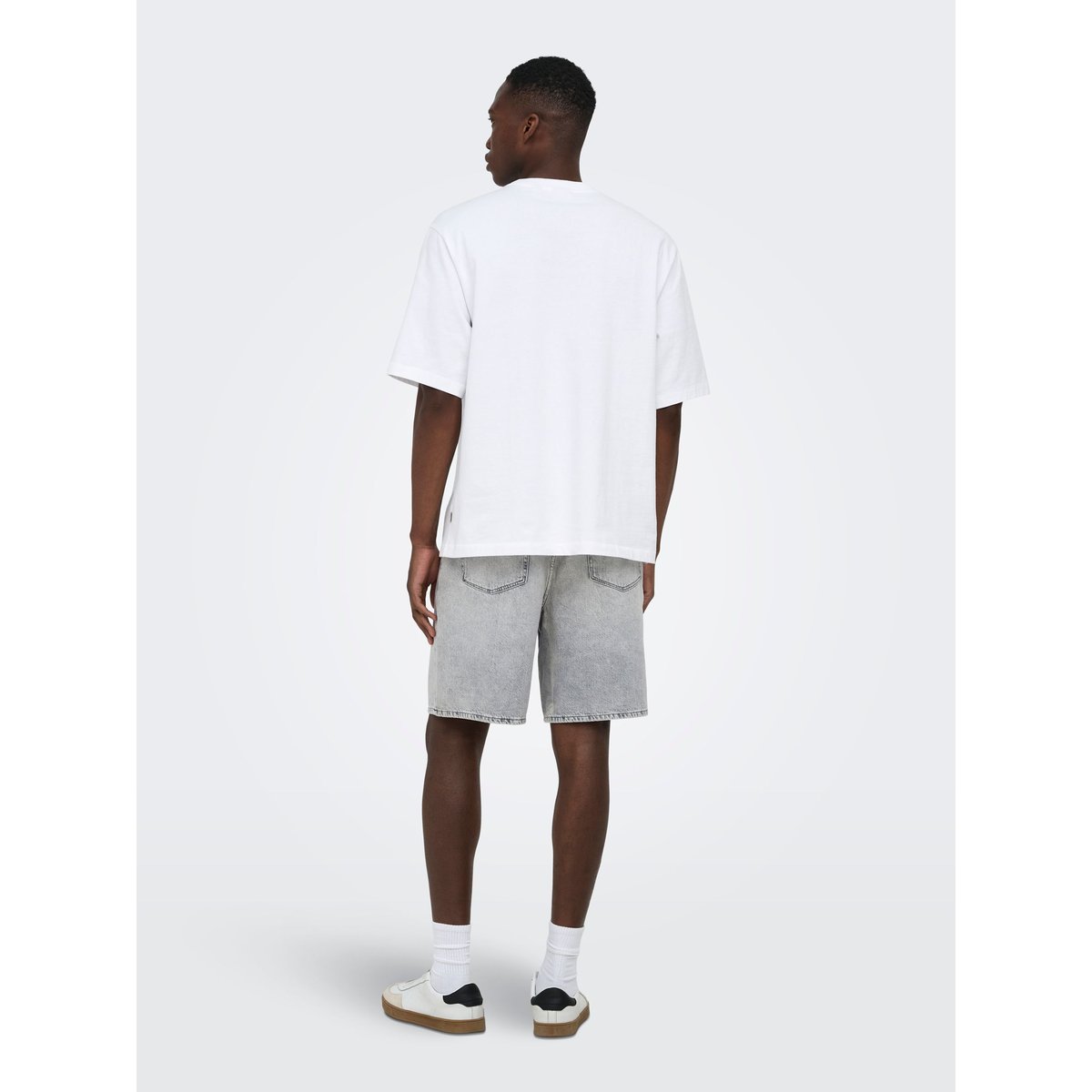 Short En Denim grise - light grey denim 1, ONLY & SONS