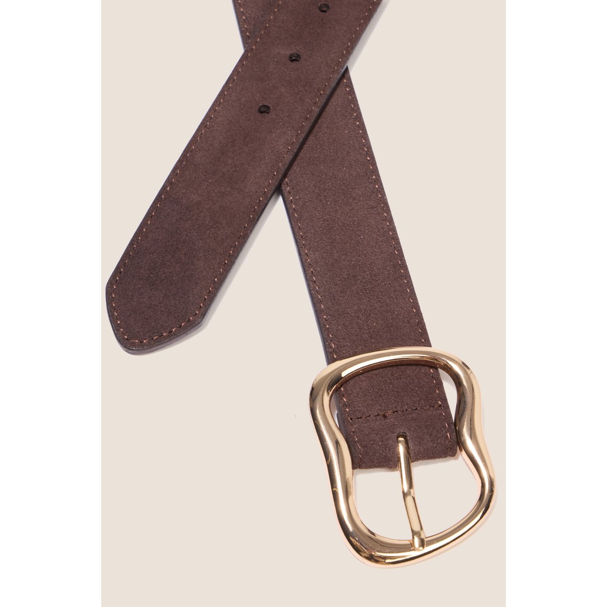 Ceinture en cuir marron foncé, BREAL