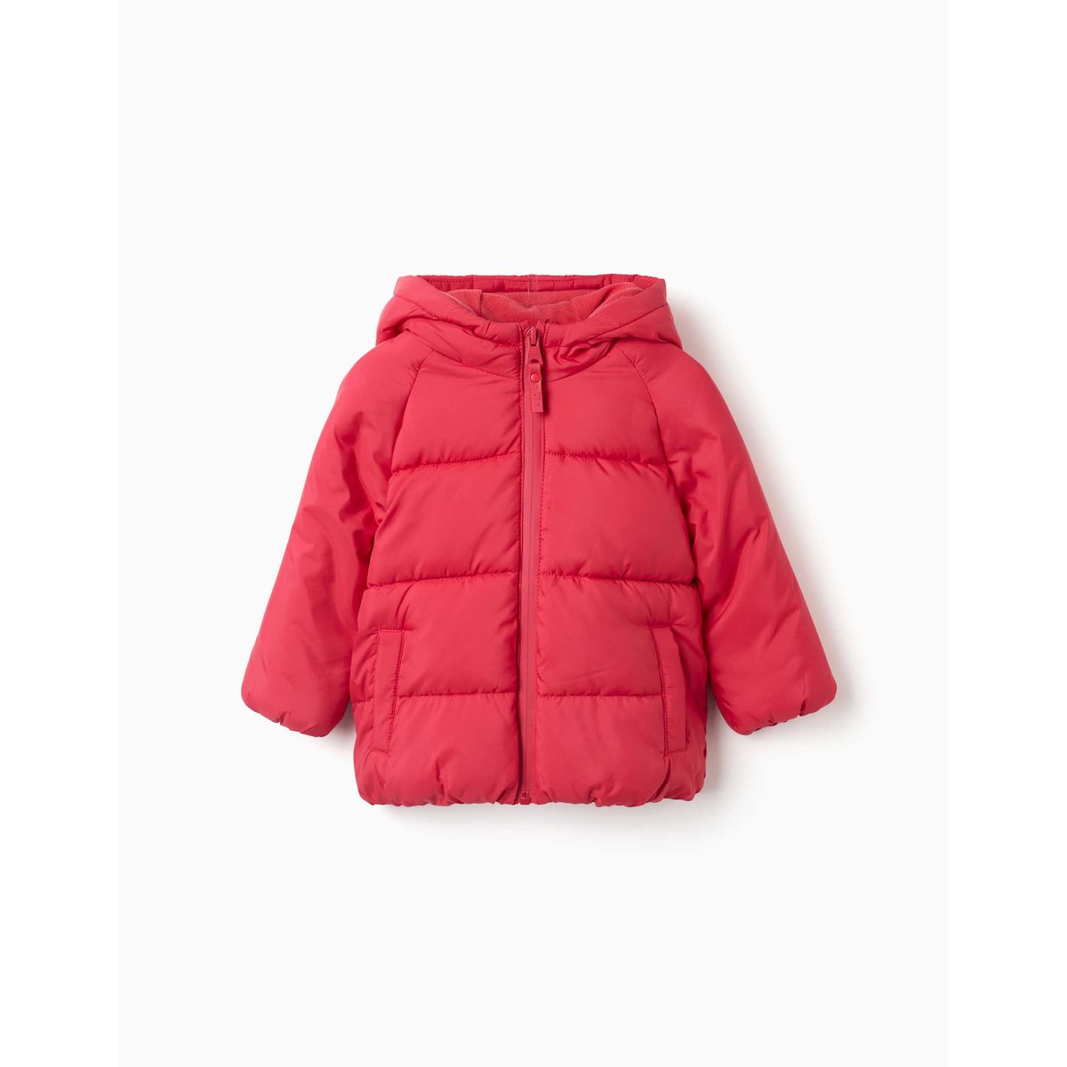 Doudoune avec capuche et doublure en polaire rouge, ZIPPY