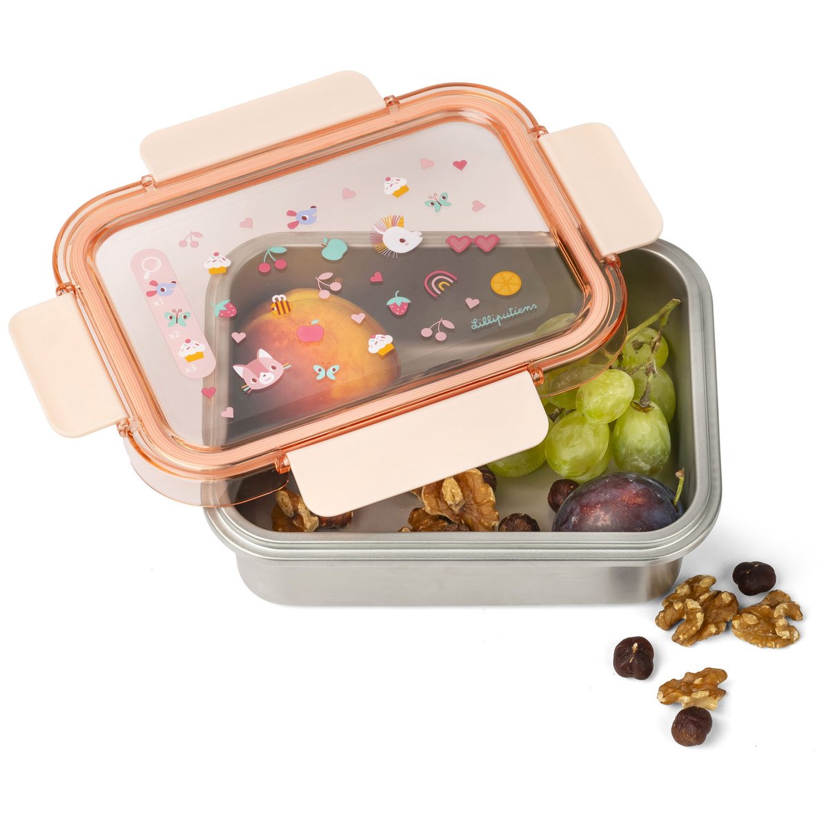 Lunch box rose, jaune, LILLIPUTIENS