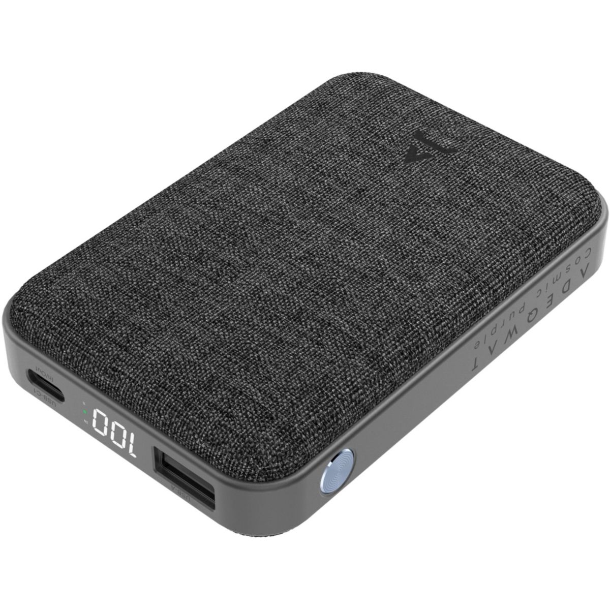 Pack PowerBank+Chargeur 30W+Cable USB-C-USB-C couleur unique, ADEQWAT