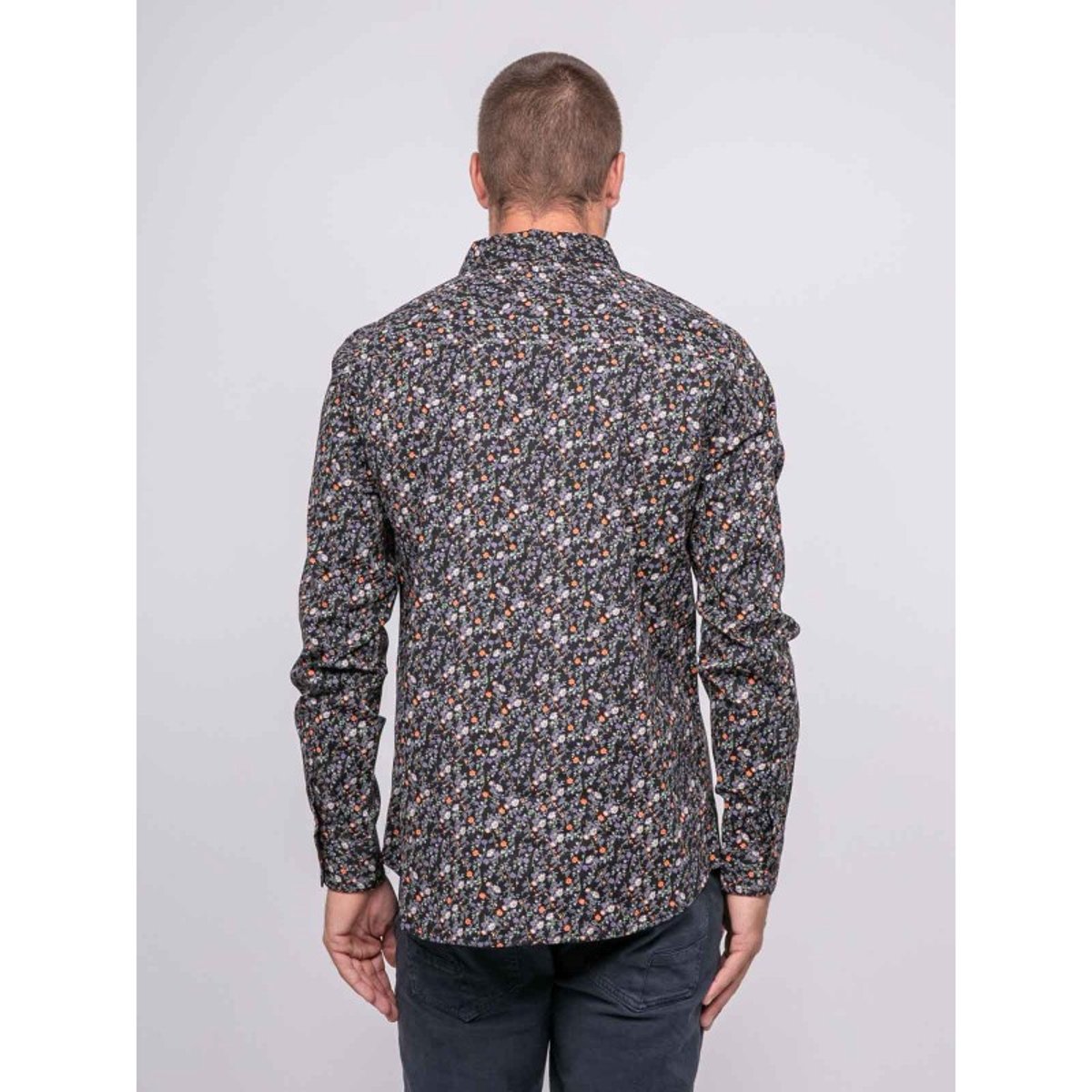 Chemise Imprimée Floral Tivertar noir, RITCHIE