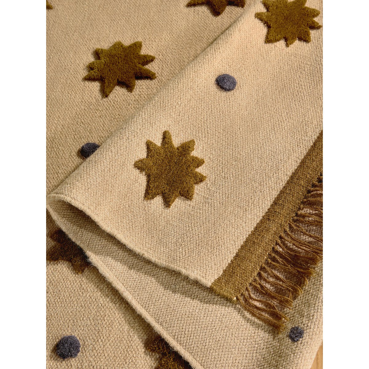 MADE.COM Bel Kosmic Handwoven Wool Rug natural/gold-coloured, MADE