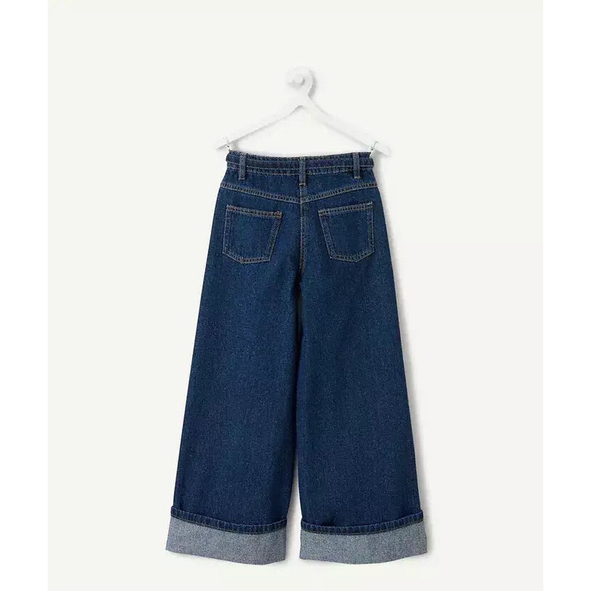 Jean large avec grands revers denim brut, TAPE A L'OEIL