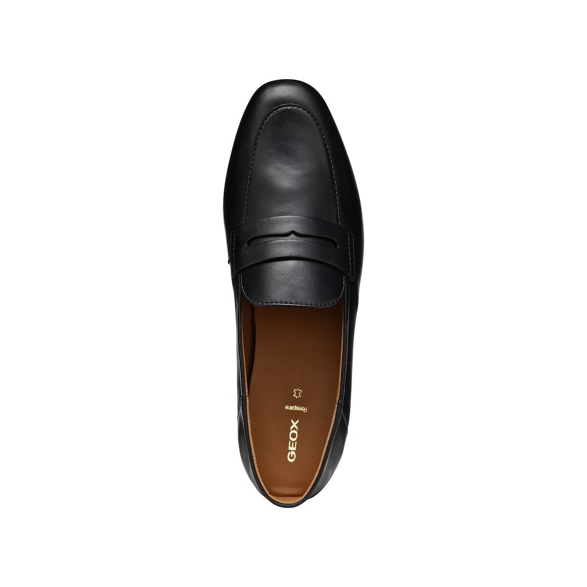 Mocassins en cuir Mantinea noir, GEOX