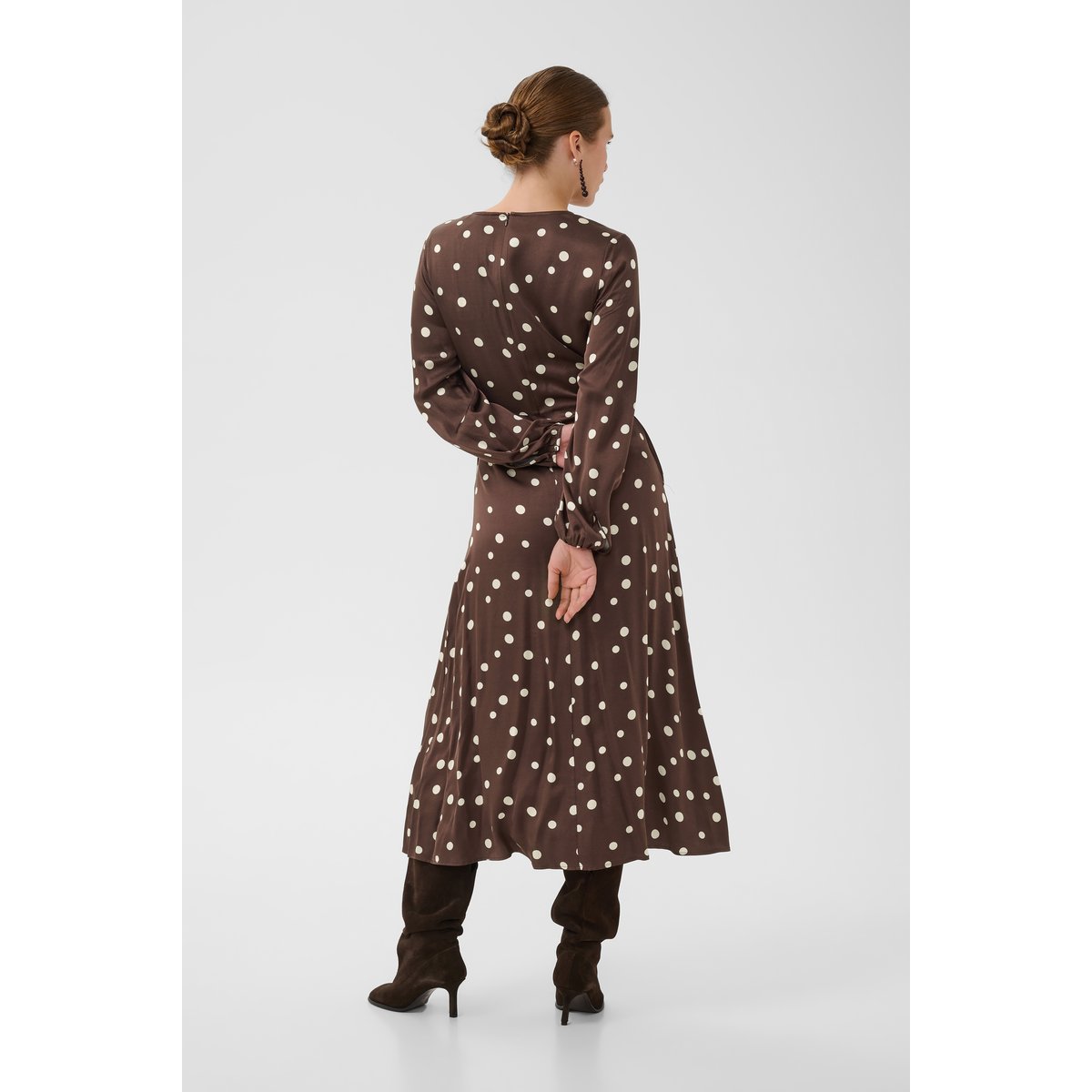 Robe marron brown/whitecap dot, CULTURE