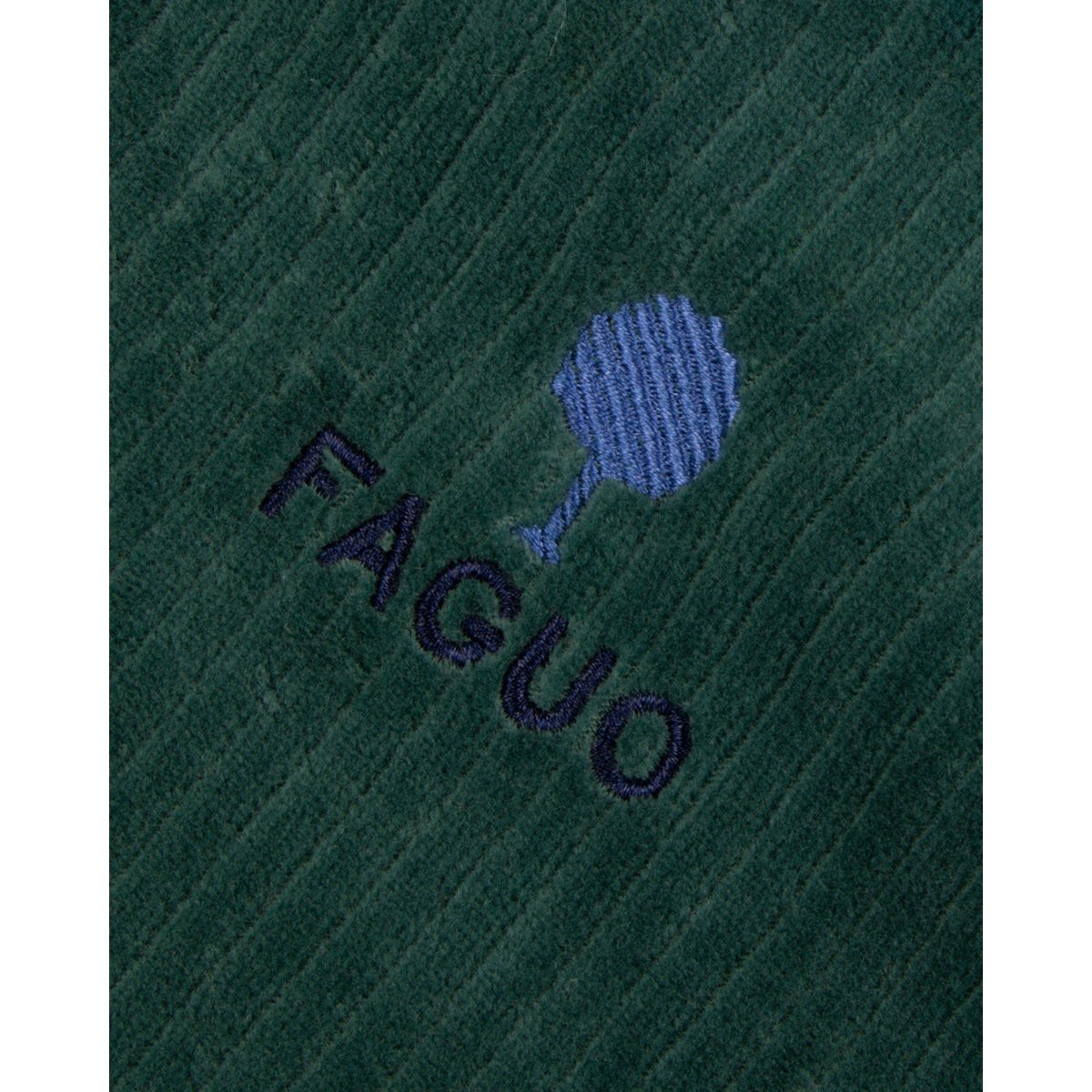 Sweat en maille aspect velours côtelé vert grisé, FAGUO
