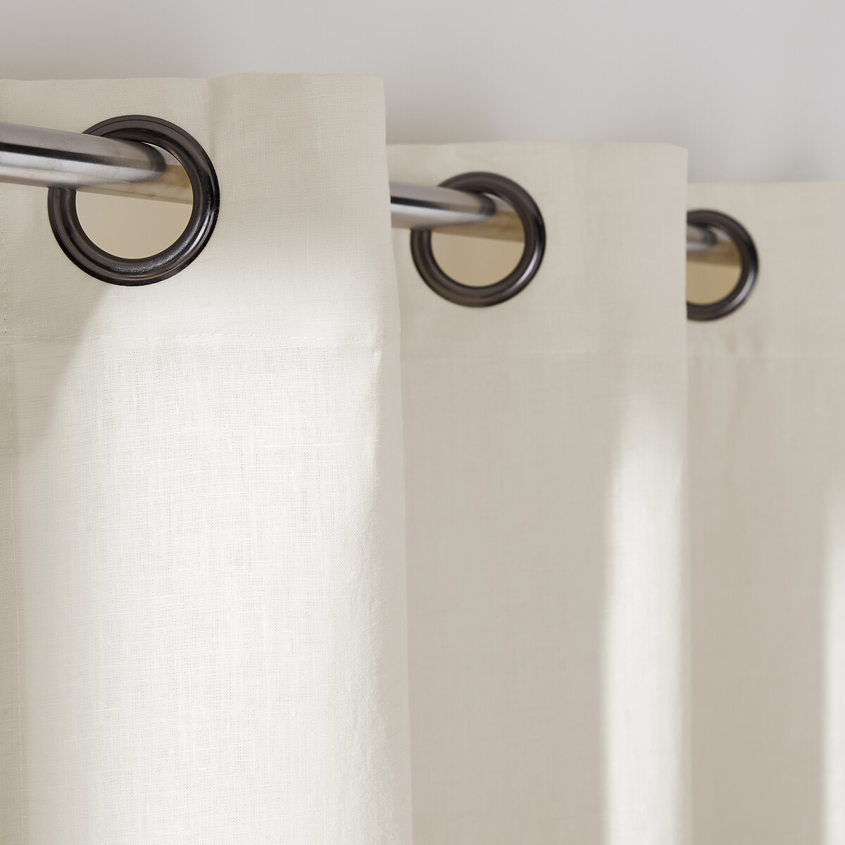 Rideau radiateur lin lavé à œillets, Onega ecru, LA REDOUTE INTERIEURS