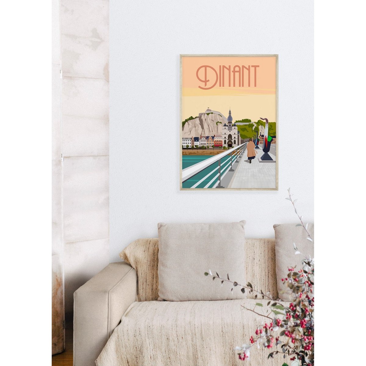 Affiche ville Dinant blanc, L'AFFICHERIE