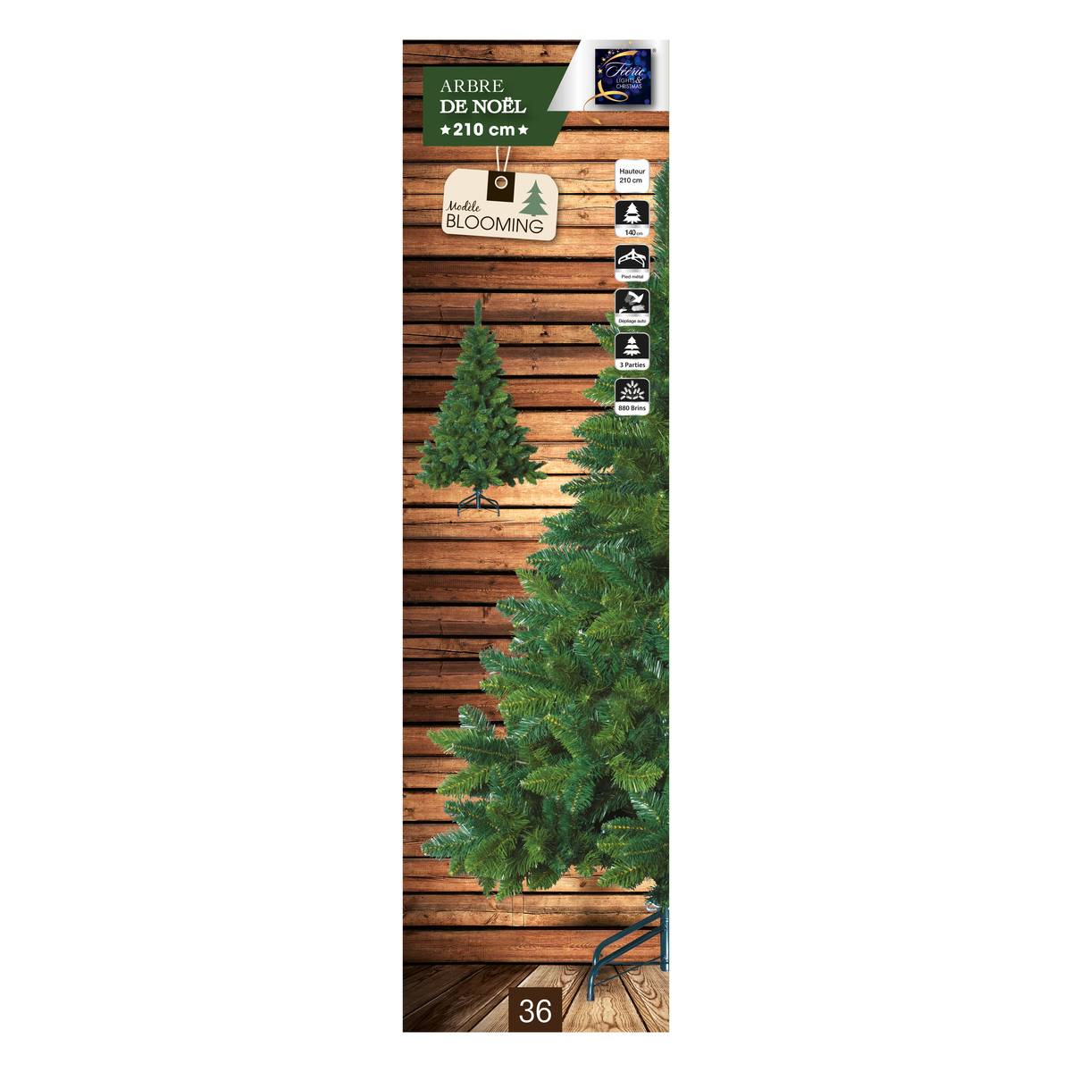 Sapin Blooming 210 cm vert vert, FEERIC LIGHTS & CHRISTMAS