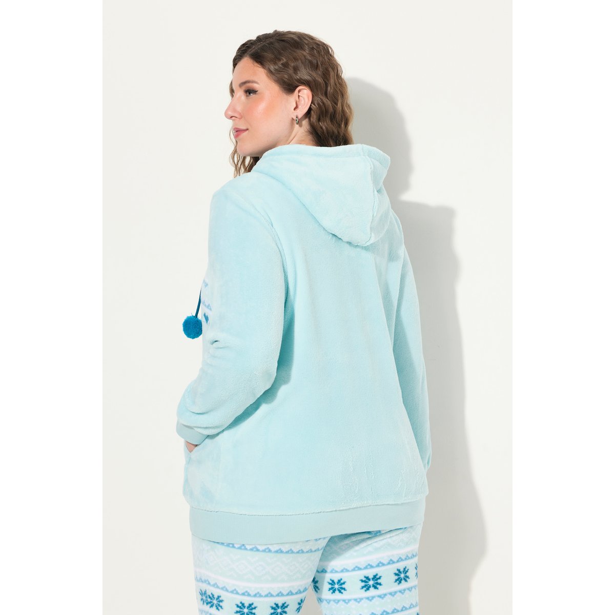 Veste d'intérieur en polaire à capuche bébé bleu, ULLA POPKEN