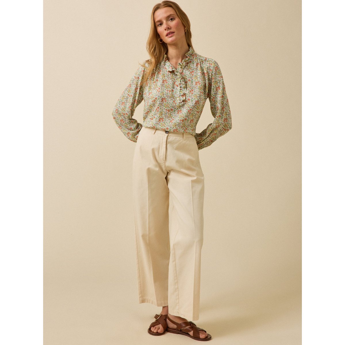 Blouse col volanté tissu Liberty - Limited Collection liberty nazanin, CYRILLUS