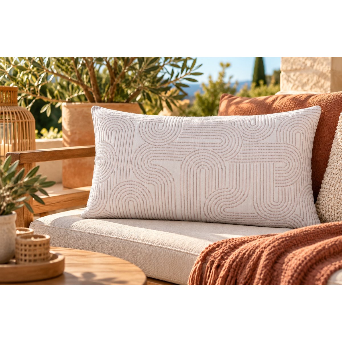 Coussin Aurore Précieuse cuivre, EDEN