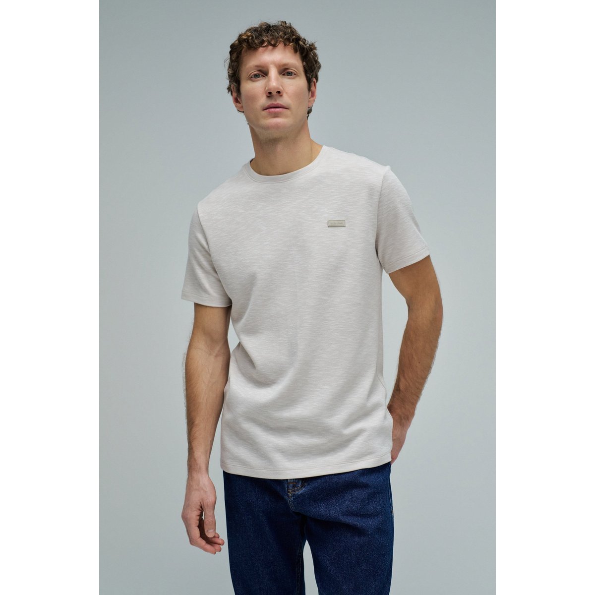 T-SHIRT AVEC BRANDING beige, SALSA JEANS