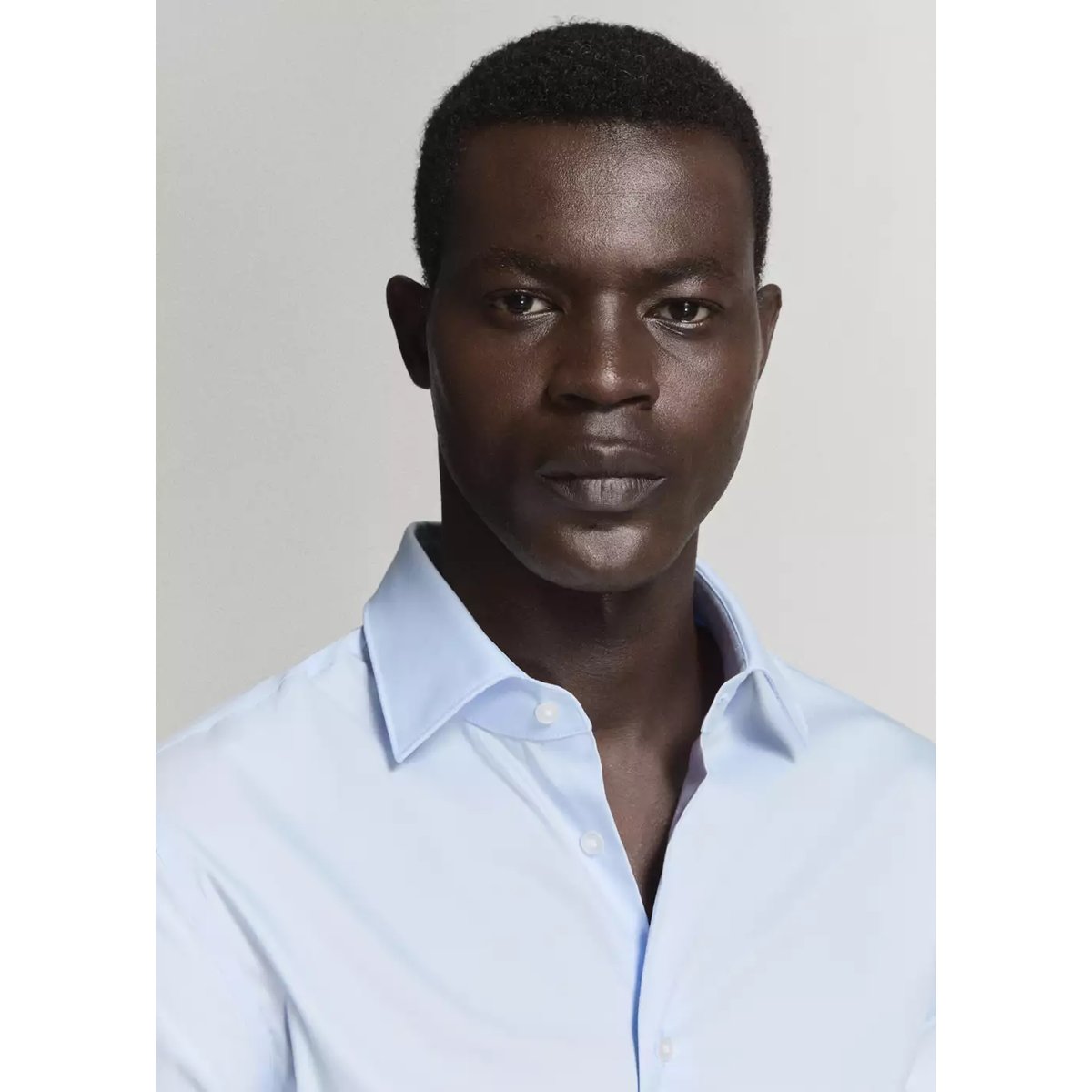 Chemise costume super slim fit coton stretch bleu ciel, MANGO MAN
