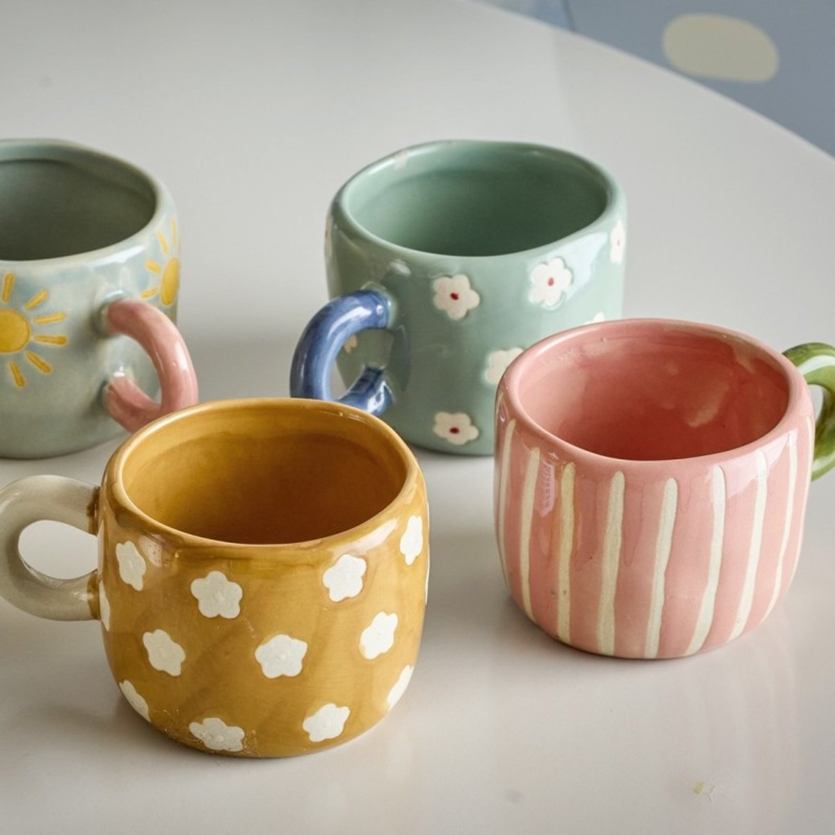 Petite tasses grès NINI set de 4 multicolore, BLOOMINGVILLE