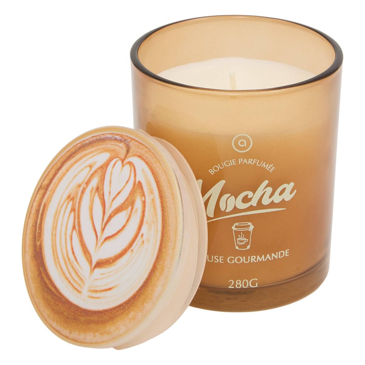 Bougie parfumée croissant Fra ronde 280 g cappuccino, ATMOSPHERA