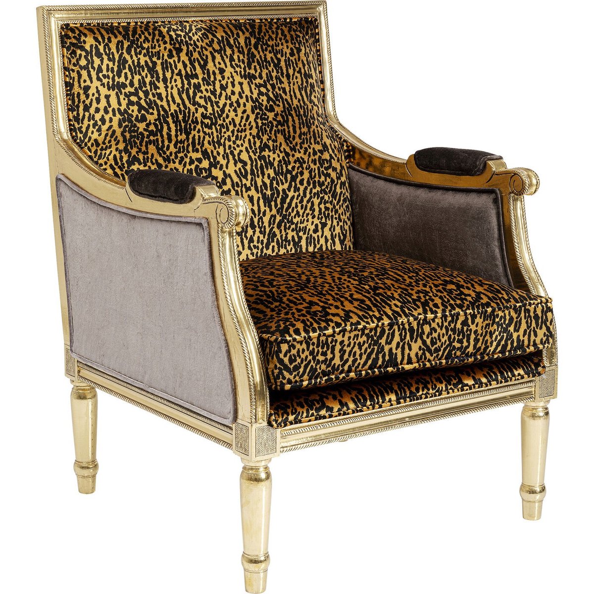 Fauteuil imprimé animal, REGENCY or, KARE DESIGN