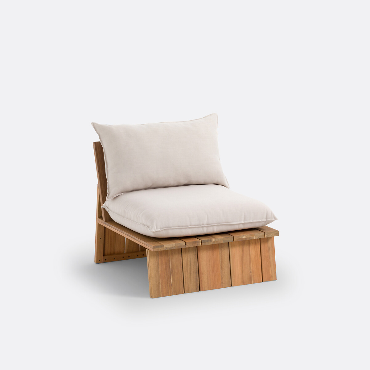 Fauteuil de jardin, acacia, Brut acacia, LA REDOUTE INTERIEURS